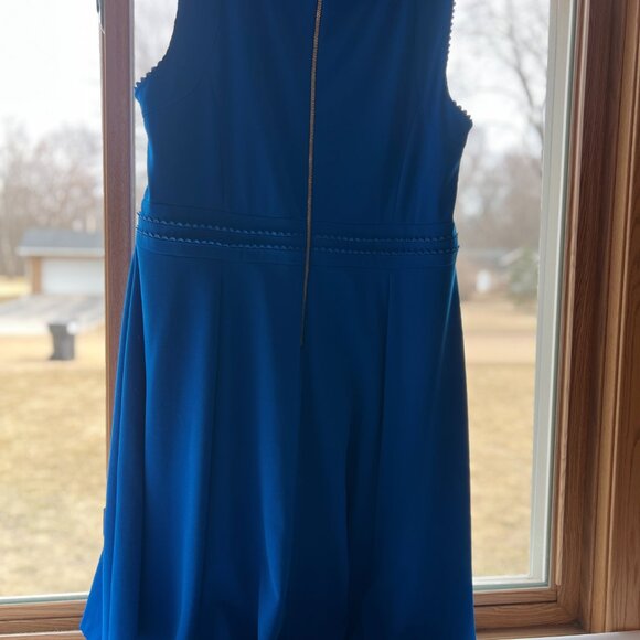 Blue Scalloped Calvin Klein Plus Size Dress - Picture 2 of 5